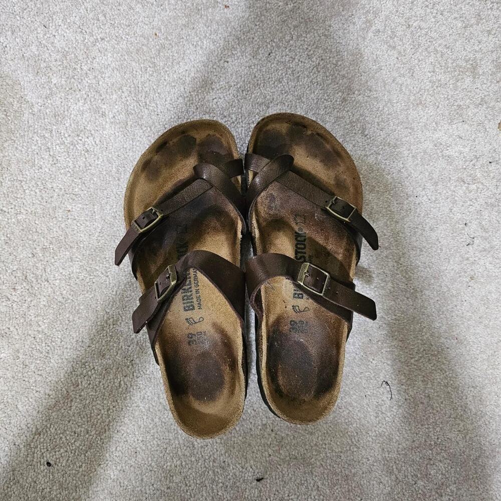 Birkenstock Mayari Brown Leather Sandals Size 39 Made in Germany